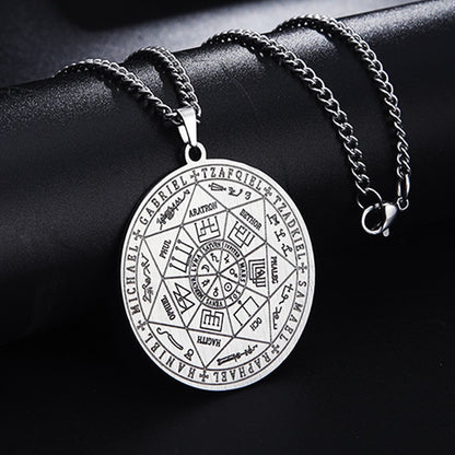 7 Archangels Sigil Charm Necklace • Seal of Solomon Pendant • Kabbalah Astrology Protection Amulet • Magick Talisman Jewelry • Apollo Tarot Shop