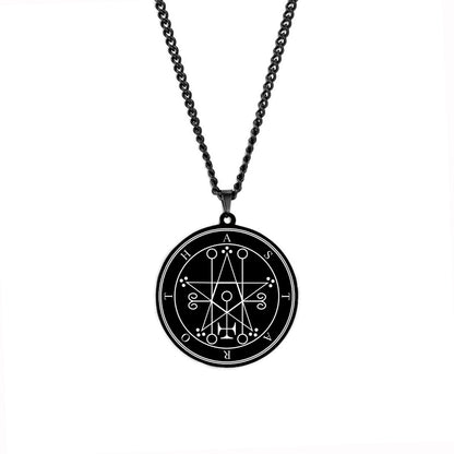 Necklaces Of The Lesser Key Of Solomon | Pendants With 72 Demon Sigils From Lemegeton | Goetia Amulet Talisman For Gothic Men | Apollo Tarot Jewelry Shop