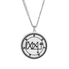 Silver Pendant Necklace With Seals Of The 72 Spirits In The Lesser Key of Solomon (Sigils 37-48)