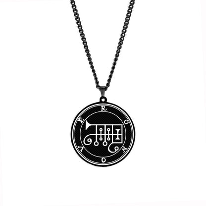 Necklaces Of The Lesser Key Of Solomon | Pendants With 72 Demon Sigils From Lemegeton | Goetia Amulet Talisman For Gothic Men | Apollo Tarot Jewelry Shop