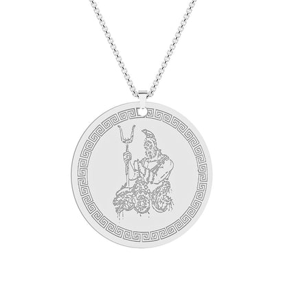 Hades & Cerberus Greek Mythology Necklace | Chthonic God Of The Underworld Pendant | Silver Or Gold-Plated Stainless Steel Charm Jewelry | Apollo Tarot Shop