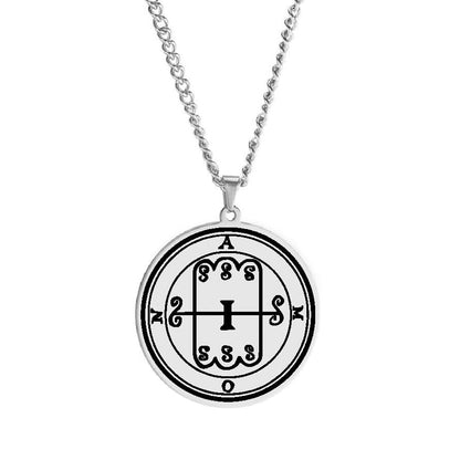 Silver Necklace Of Demon Sigil From The Lesser Key Of Solomon | Goetia Magick Pendants (Sigils 1-12) | Apollo Tarot Jewelry Shop