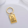 Load image into Gallery viewer, Tarot Card Keychains | Major Arcana Tarot Cards RWS Charm | Gold Color Stainless Steel Spiritual Amulet Keyring | Apollo Tarot Shop