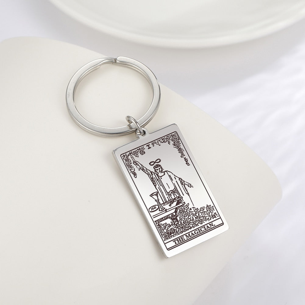 Test Card Keychain Tarot Card Keychains | Major Arcana Tarot Cards Charm | Apollo Tarot