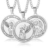 Load image into Gallery viewer, 7 Archangels Portrait Necklace | Angel Wings Stainless Steel Pendants | Spiritual Jewelry Religious Amulet For Protection &amp; Luck | Apollo Tarot Shop