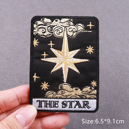 Tarot Card Iron-On Patch | DIY Patches For Clothing | Thermo Adhesive Divination Patches For Clothes | Sew/Fusible Embroidery Patch For Cloth Applique | Apollo Tarot Shop