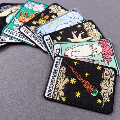 Tarot Card Iron-On Patch | DIY Patches For Clothing | Thermo Adhesive Divination Patches For Clothes | Sew/Fusible Embroidery Patch For Cloth Applique | Apollo Tarot Shop