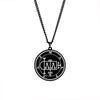 Black Pendant Necklace With Seals Of The 72 Spirits In The Lesser Key of Solomon | King Asmoday Demon Origins Goetia Goth Jewelry | Apollo Tarot Jewelry Shop
