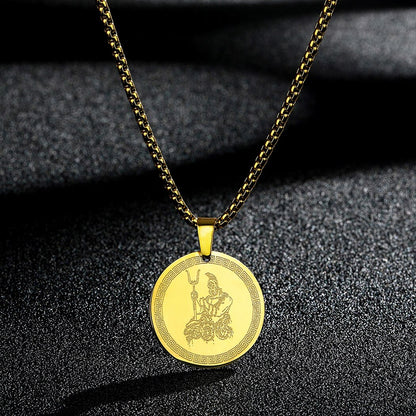 Hades & Cerberus Greek Mythology Necklace | Chthonic God Of The Underworld Pendant | Silver Or Gold-Plated Stainless Steel Charm Jewelry | Apollo Tarot Shop