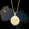 Selene Goddess Necklace | Greek Mythology Deity Of The Moon Statement Jewelry | Stainless Steel Pagan Worship Pendant | Apollo Tarot Jewelry Shop