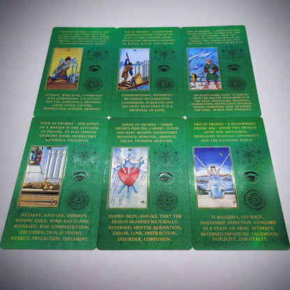 Beginner Tarot Deck With Meaning Keywords | Gold Foil Tarot Cards In Economic Tuck Box + English Guidebook For Newbie Readers | Apollo Tarot Shop