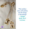 Tarot Card Necklace | Gold Enamel Zircon Pendant