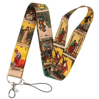 Lanyard Of The Magician Tarot Card Business ID Credit Card Cover | Funny Badge Holder Phone Strap | Major Arcana Hang Rope Keychain Keyrings Lariat | Apollo Tarot Shop