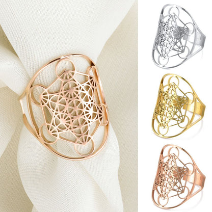 Archangel Metatron Ring | Sacred Geometry Statement Jewelry For Spiritual Women | Angel Sigil Magick Witchy Fashion Accessory | Apollo Tarot Shop