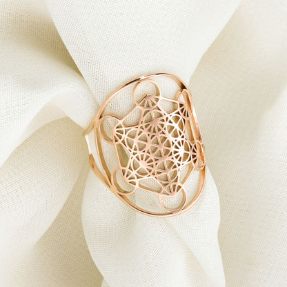 Archangel Metatron Ring | Sacred Geometry Statement Jewelry For Spiritual Women | Angel Sigil Magick Witchy Fashion Accessory | Apollo Tarot Shop