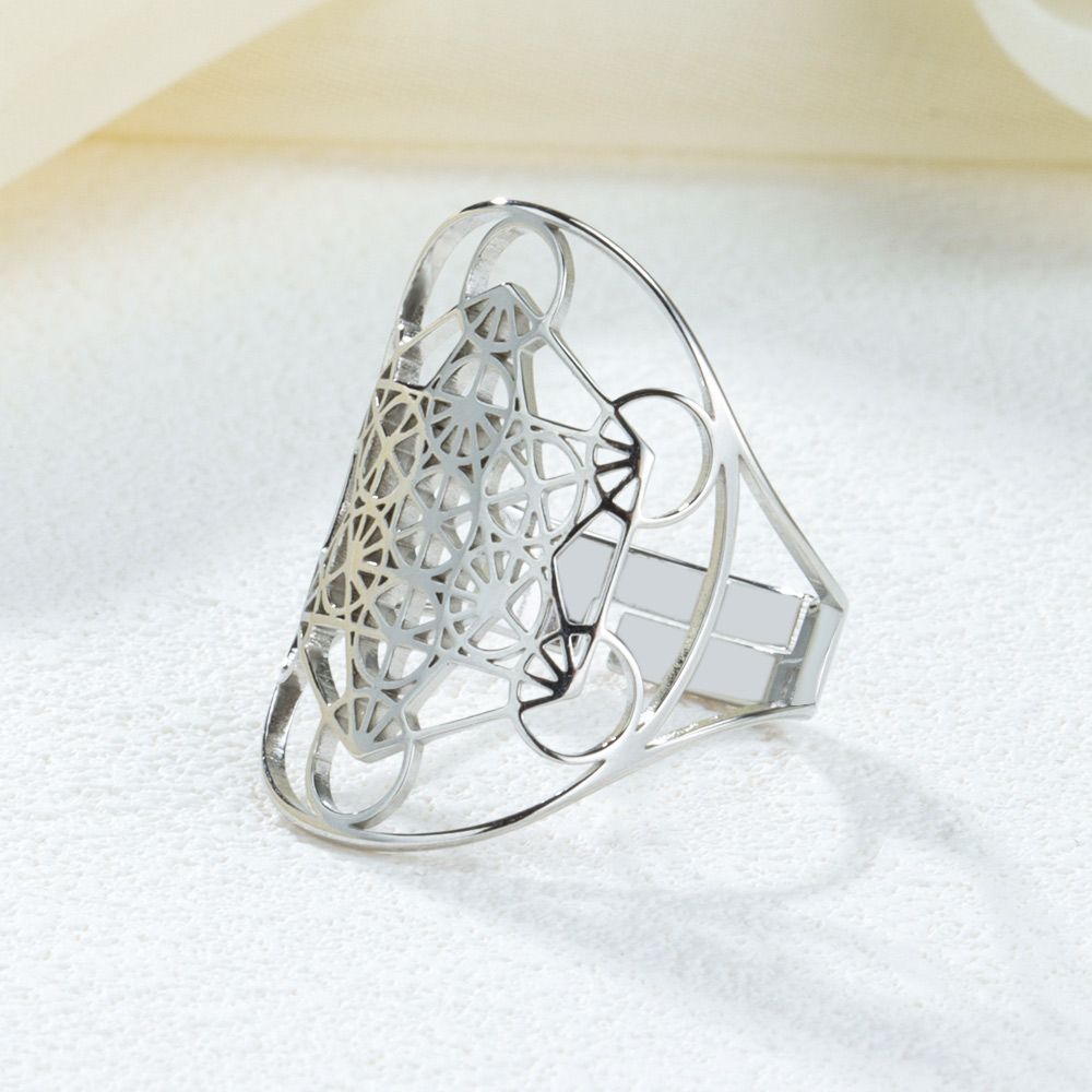 Archangel Metatron Cube Ring | Statement Jewelry | Apollo Tarot Shop