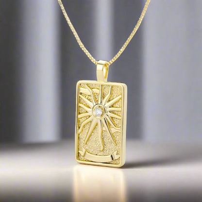 Tarot Necklace | Shiny Tarot Cards Pendant | Apollo Tarot