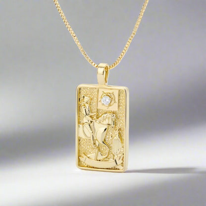 Tarot Necklace | Shiny Tarot Cards Pendant | Apollo Tarot