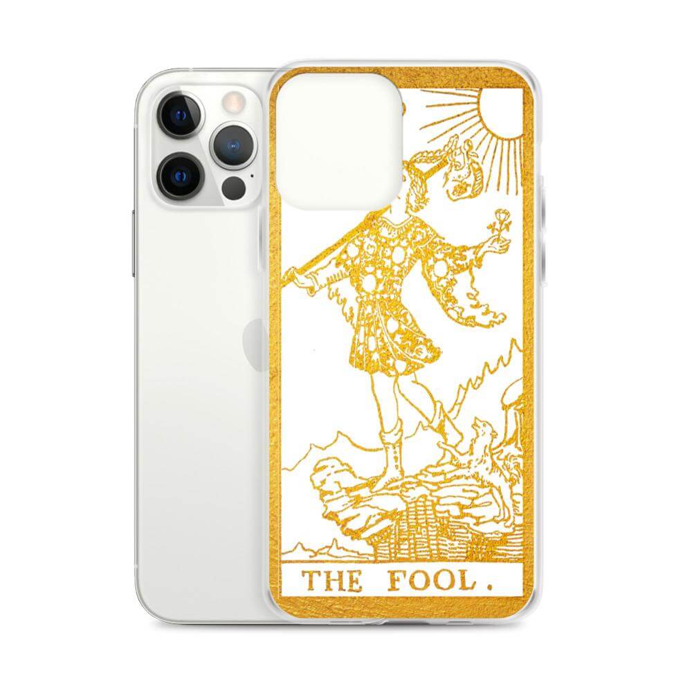 The Fool -  Tarot Card iPhone Case (Golden / White) - Image #20