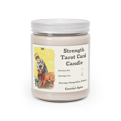 Strength Tarot Card Aromatherapy Spice Scented Candle, 9oz - Image #1