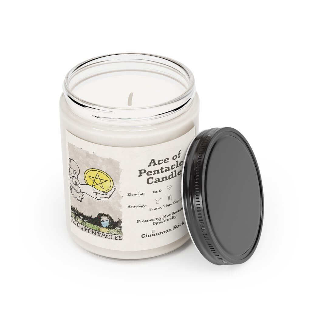 Ace of Pentacles, Cinnamon Stick, Scented Candle, 9oz - Image #2