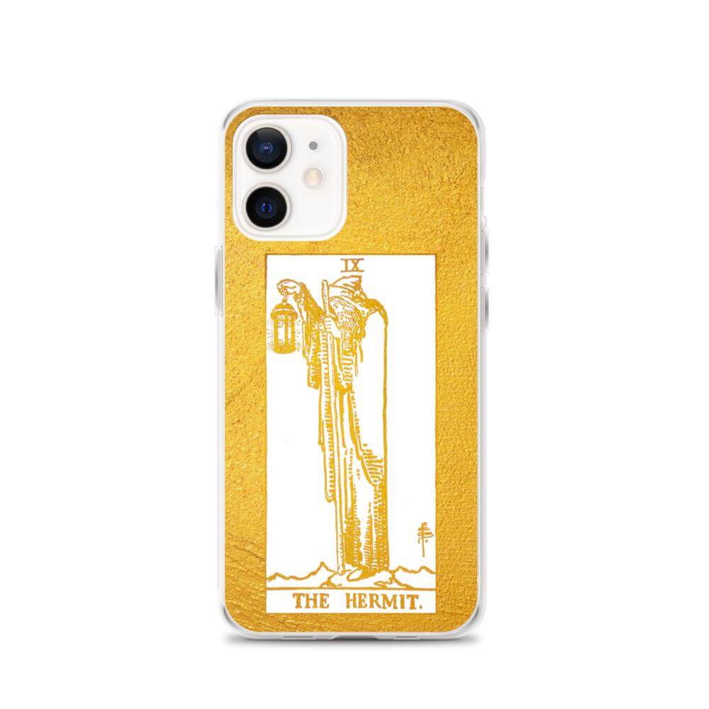 The Hermit -  Tarot Card iPhone Case (Golden / White) - Image #15