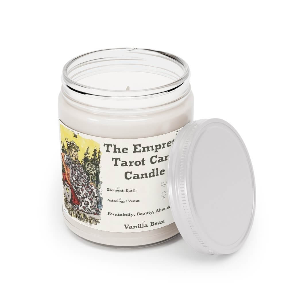The Empress Tarot Card Aromatherapy Vanilla Candle, 9oz - Image #2