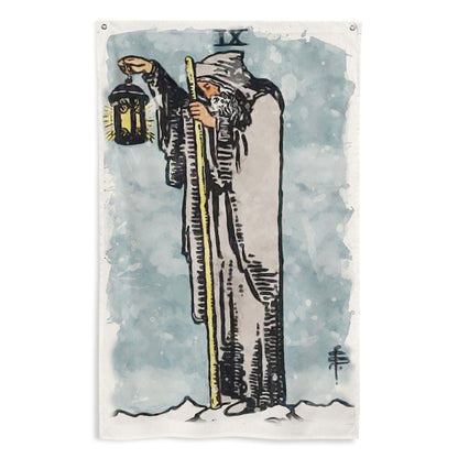 Tarot Tapestry | Hermit Tarot Card Flag | Apollo Tarot