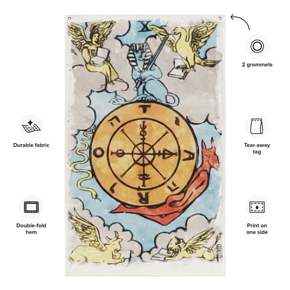 Wheel of 2025 fortune tarot tapestry