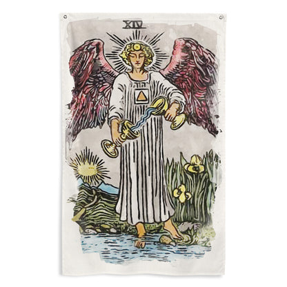 Tarot Tapestry | The Temperance Tarot Card Flag | Apollo Tarot