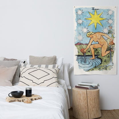 Tarot Wall Tapestry | The Star Tarot Card Flag | Apollo Tarot