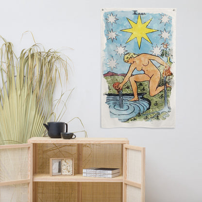 Tarot Wall Tapestry | The Star Tarot Card Flag | Apollo Tarot