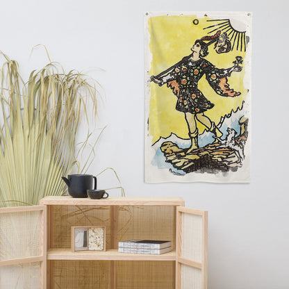 Tarot Wall Tapestry | The Fool Tarot Card Flag | Apollo Tarot