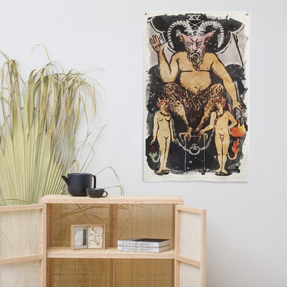 Tarot Tapestry | The Devil Tarot Card Wall Flag | Apollo Tarot