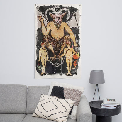 Tarot Tapestry | The Devil Tarot Card Wall Flag | Apollo Tarot