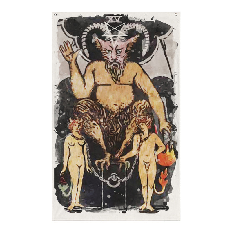 Tarot Tapestry | The Devil Tarot Card Wall Flag | Apollo Tarot