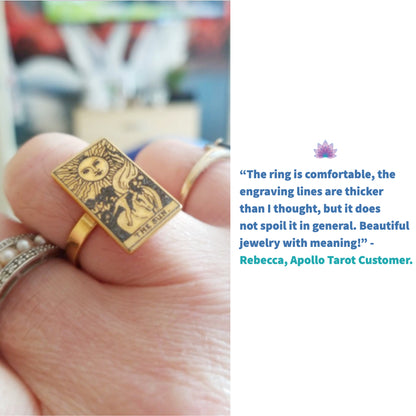 Tarot Ring | Gold Major Arcana Cards | Apollo Tarot