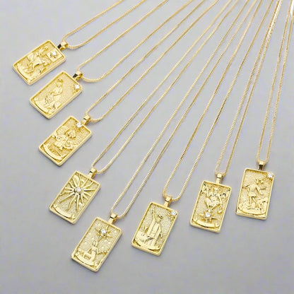 Tarot Necklace | Shiny Tarot Cards Pendant | Apollo Tarot