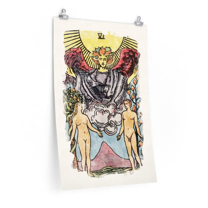 Watercolor Wall Art Of The Lovers Tarot Card | Fine-Art Print | Apollo Tarot