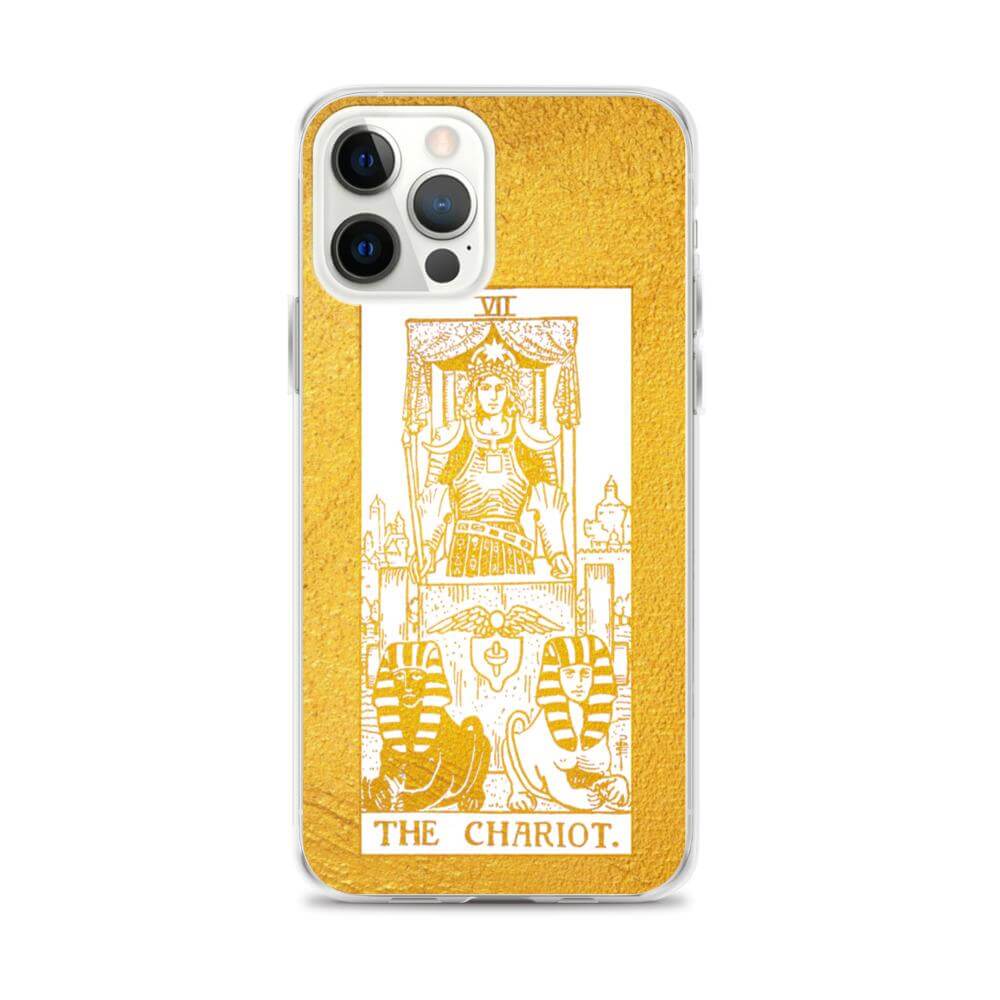 The Chariot -  Tarot Card iPhone Case (Golden / White) - Image #21