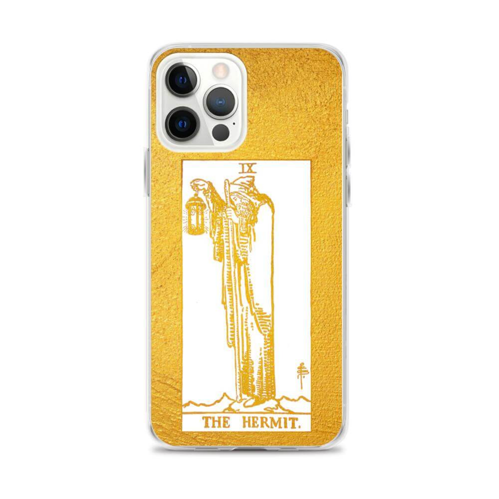 The Hermit -  Tarot Card iPhone Case (Golden / White) - Image #18
