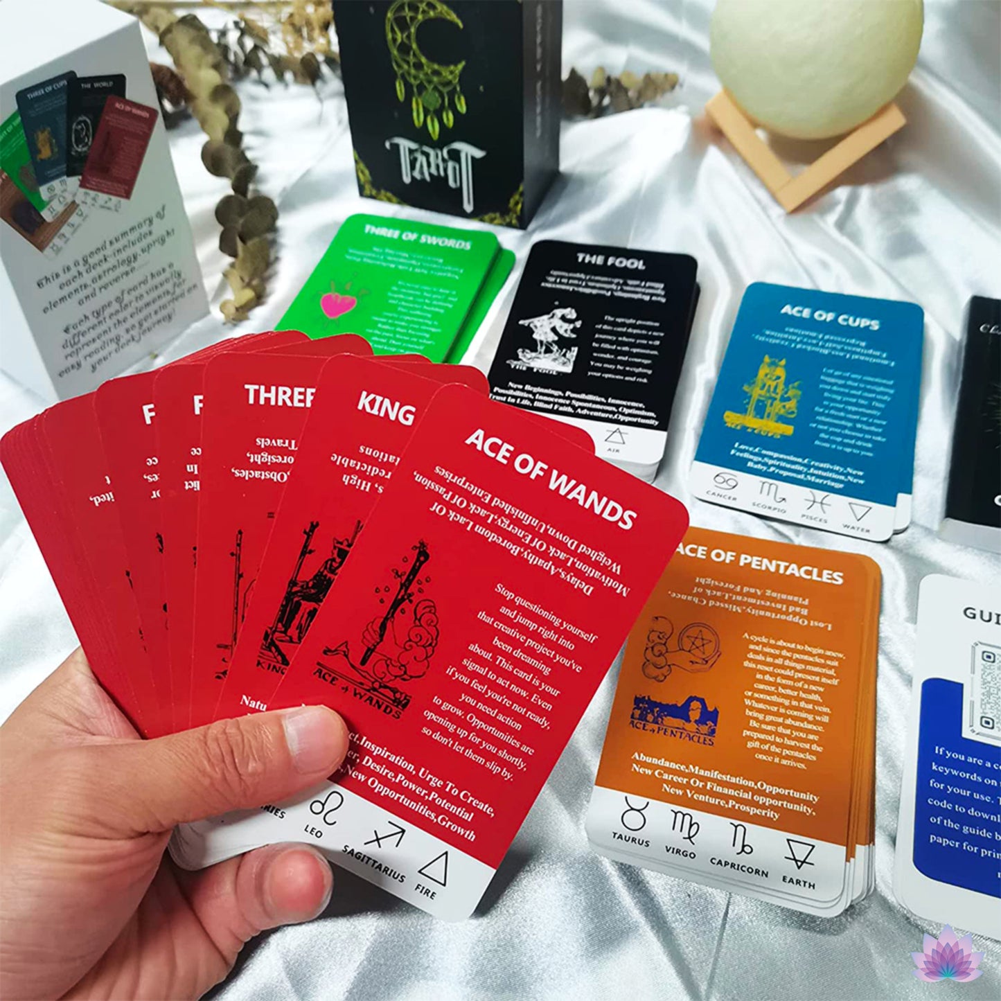 Classic Tarot Cards For Beginner Reader | High-End Tarot Deck With Guidebook | Spiritual Gift For Newbie Divination Witch | Apollo Tarot Shop