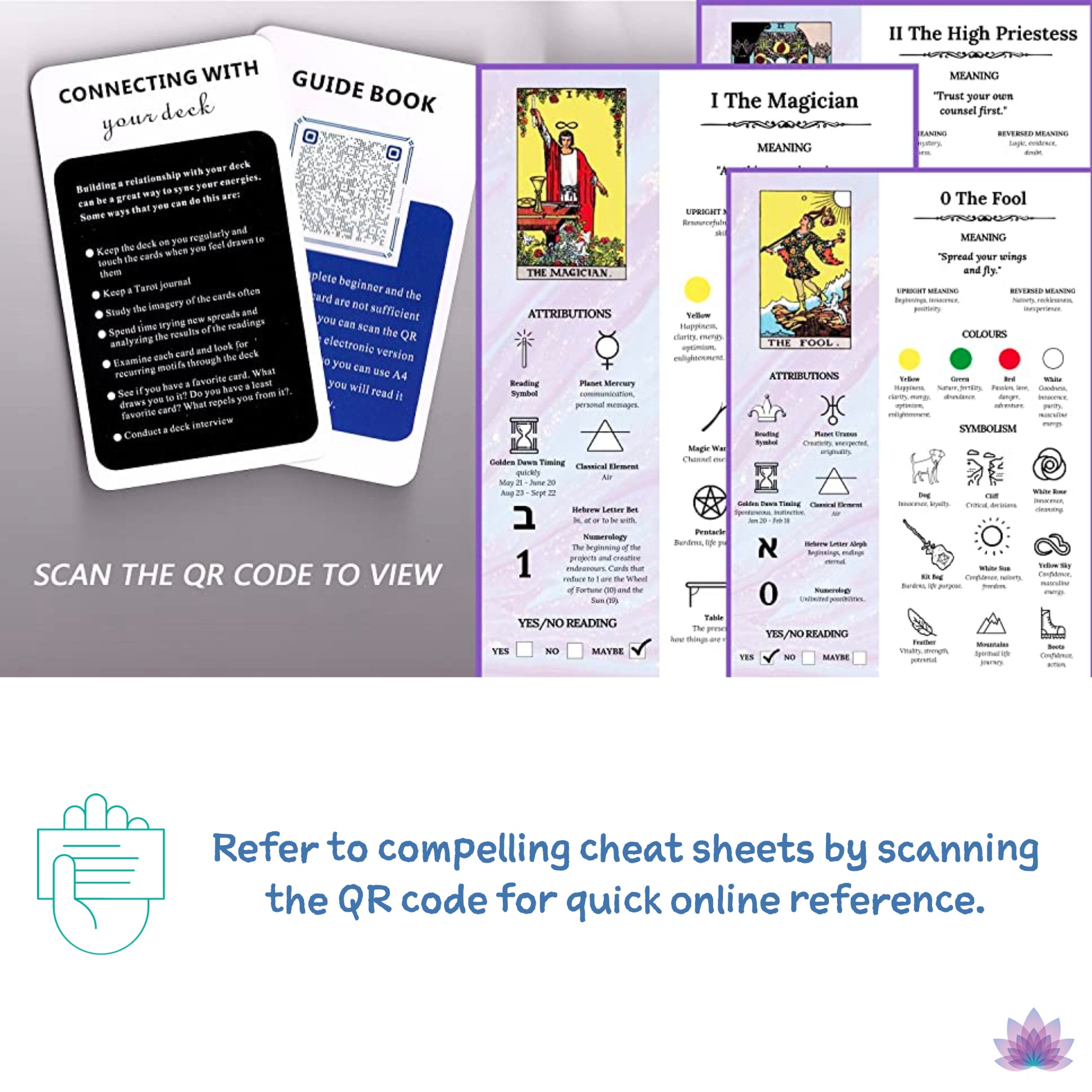Classic Tarot Cards For Beginner Reader | High-End Tarot Deck With Guidebook | Spiritual Gift For Newbie Divination Witch | Apollo Tarot Shop