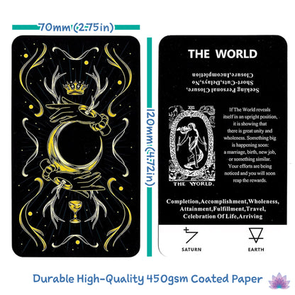Classic Tarot Cards For Beginner Reader | High-End Tarot Deck With Guidebook | Spiritual Gift For Newbie Divination Witch | Apollo Tarot Shop