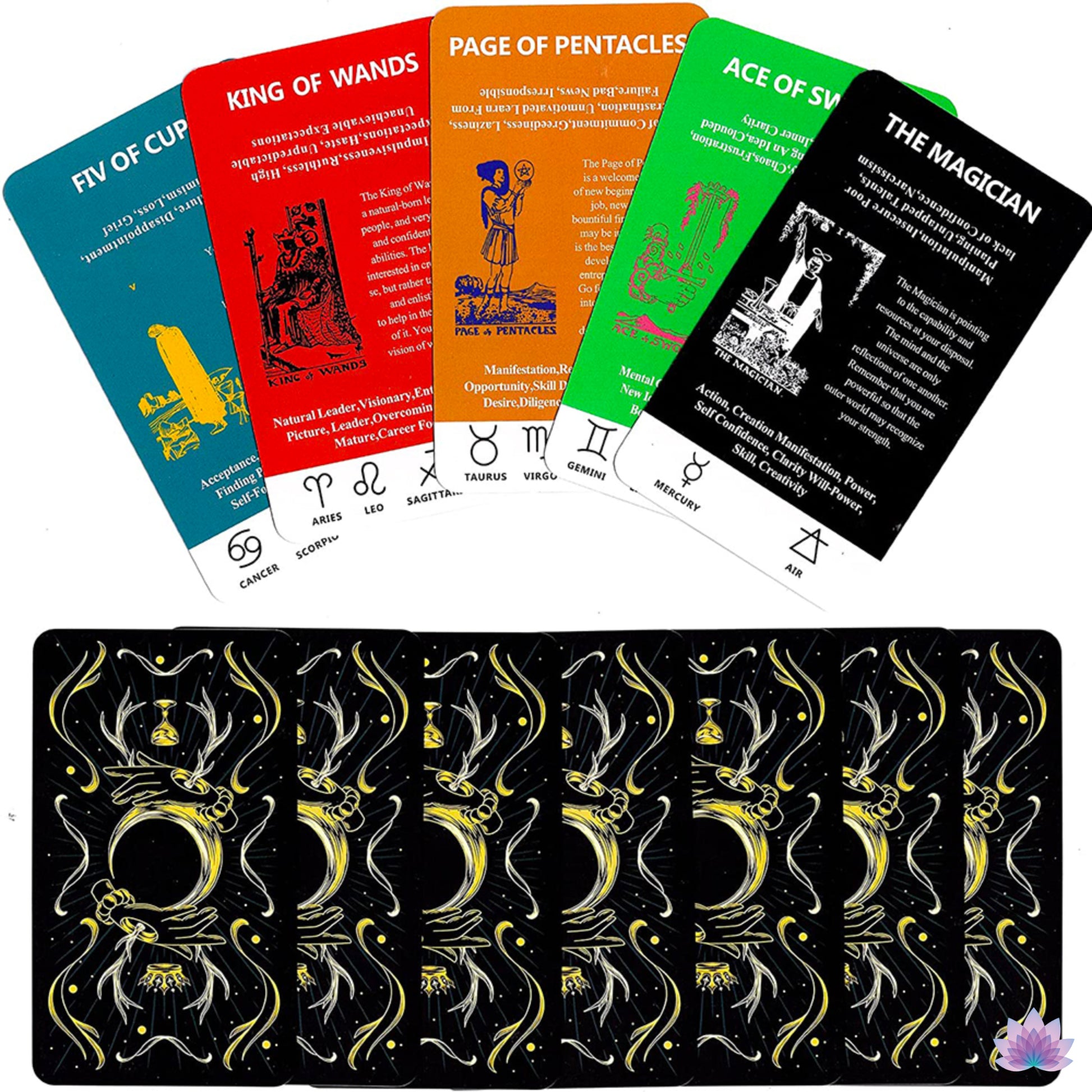Classic Tarot Cards For Beginner Reader | High-End Tarot Deck With Guidebook | Spiritual Gift For Newbie Divination Witch | Apollo Tarot Shop