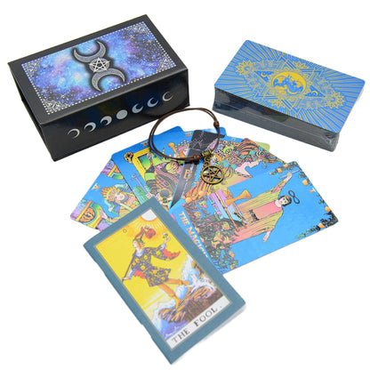 Colorful Tarot Deck In Premium Witchy Gift Box | Premium PVC Cards With English Guidebook For Beginners In Divination | Apollo Tarot Shop