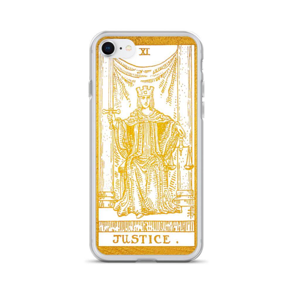 Justice - Tarot Card iPhone Case (Golden / White) - Image #14