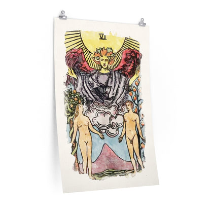 Watercolor Wall Art Of The Lovers Tarot Card | Fine-Art Print | Apollo Tarot