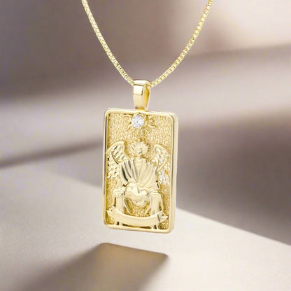 Tarot Necklace | Shiny Tarot Cards Pendant | Apollo Tarot