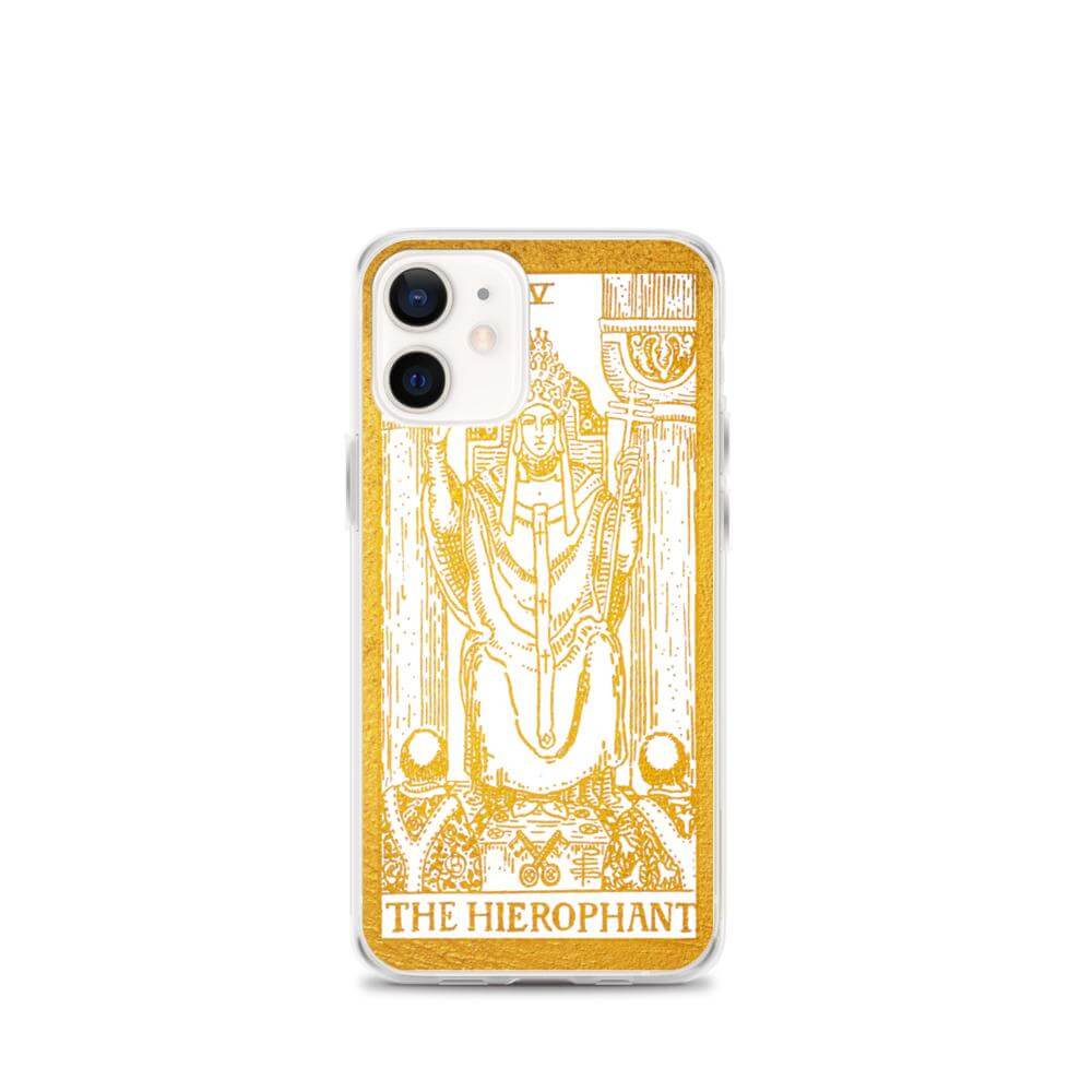The Hierophant -  Tarot Card iPhone Case (Golden / White) - Image #15